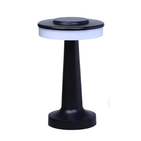 Vgo - Lampara De Mesa Negro Recargable Con Sensor 21 Cm