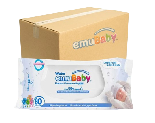 Emubabywater - Toallas Emubaby Water 20 Paquetes 80 Und
