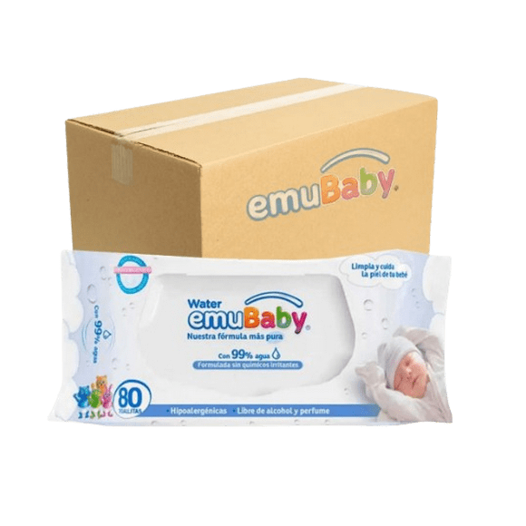 Toallas Emubaby Water 20 Paquetes 80 Und