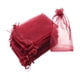 thumbnail image 4 of 100x Bolsas De Organza Reutilizables Para Bodas, Cumpleaños, Regalos De Fiesta, Bolsas De Regalo De Navidad, Color Rojo, 4 of 5