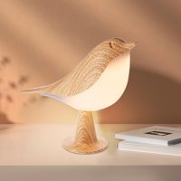 Xinqihang - Lámpara De Noche Pequeña, Lámpara De Mesa Led Con Forma De Pájaro Con Atenuador Táctil, Creativa Lámpara De Mesita De Noche Con 3 Niveles De Brillo Y Carga Usb, Lámpara De Mesita De Noche Inalámbrica