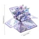 thumbnail image 2 of Tarjeta de felicitación Sutjxc con forma de flor morada desplegable 3D con sobre, 2 of 7