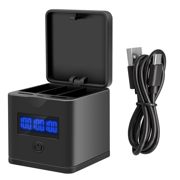 Cargador de batería Suptig para GoPro Hero 12/11/10/9 con 3 ranuras