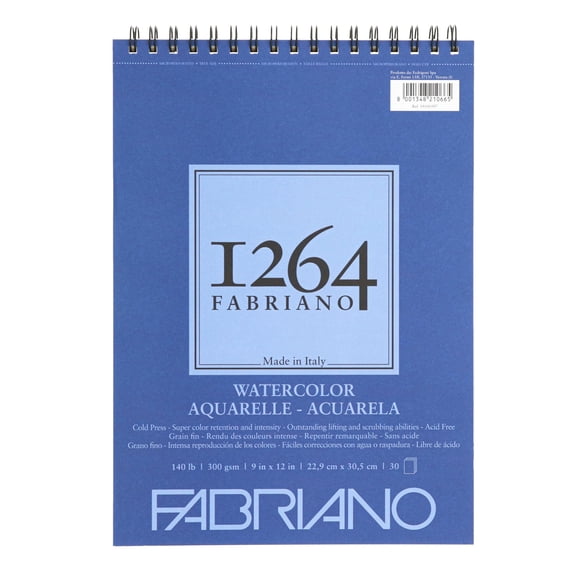 Bloc de Acuarela Fabriano 30 Hojas Blanco Brillante