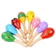 thumbnail image 3 of 6 piezas Maracas sonajeros de madera martillos de arena instrumentos musicales percusión manual hechos de madera lisa para la educación musical tempra, 3 of 5