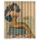 thumbnail image 1 of Cortina de ducha de sirena con ganchos, tamaño 60 x 72 pulgadas, 1 of 3