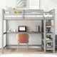 thumbnail image 2 of Full Size Loft Bed with Storage Shelves and Under-bed Desk, Gray(OLD SKU SM000246AAE-1), 2 of 3