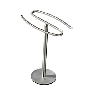 Magideal - Toallero, Estante Para Collares De Acero Inoxidable, 12 ""De Alto, Resistente Al Óxido, Fondo Antideslizante, Versátil Para Accesorios De Baño Y Cocina Plateado