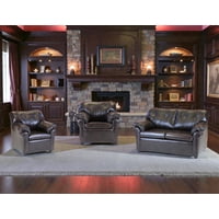 Muebles Altiro - Living Mateo 211 - Cuero Sintético Pu Café Moro