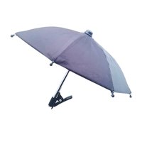 Magideal - Paraguas Para Teléfono Móvil, Soporte Para Teléfono Móvil, Visera Solar, Actualización De Teléfono Inteligente Para Bicicleta, Fácil De Llevar, Clip E Negro