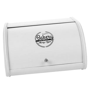 Genérico - Caja De Pan De Hierro Retro Pan Bin Cake Basket Organizador De Almacenamiento Blanco