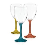 Cristar - Set 6 Copas Vino 300Ml Versalles Pies Colores