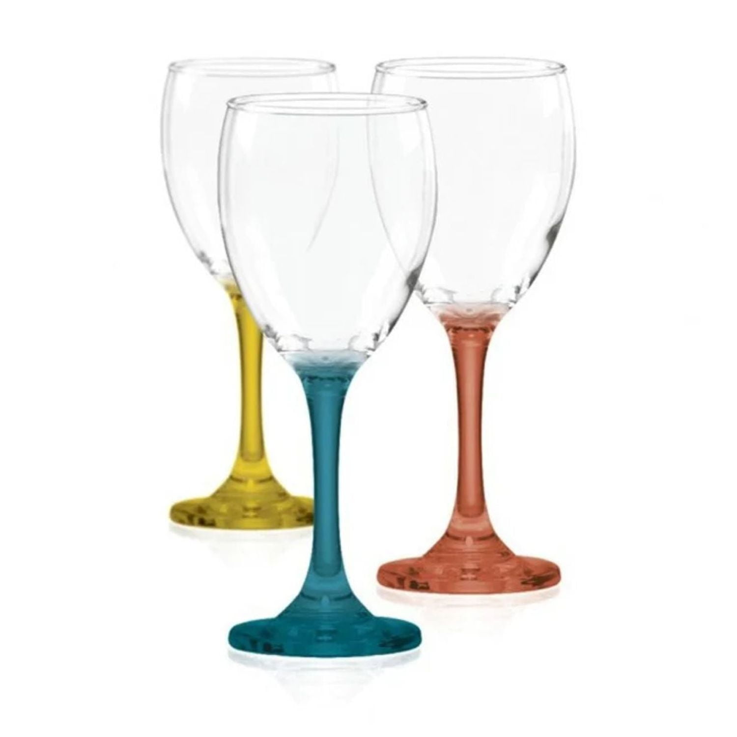 Cristar - Set 6 Copas Vino 300ml Versalles Pies Colores