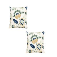 Genérico - Pack De 2 Fundas De Cojin Bordadas 45X45Cm Blanco 12