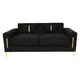 thumbnail image 3 of Sofa Paris Dos Cuerpos Negro Velvet, 3 of 3