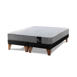 Latam Home - Cama Europea Zen Best Tela Pu Negro 2Pza