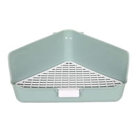 Ioensy - Inodoro De Esquina Para Orinal, Cacerola Para Mascotas, Cobayas Con Cierre A Presión, Caja De Arena Para Conejos, Verde