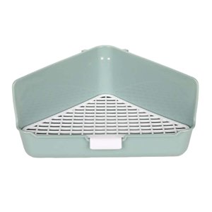 Ioensy - Inodoro De Esquina Para Orinal, Cacerola Para Mascotas, Cobayas Con Cierre A Presión, Caja De Arena Para Conejos, Verde