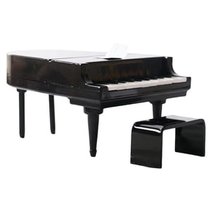 Magideal - Modelo En Miniatura De Casa De Muñecas De Plástico, Modelo De Instrumento Musical De Decoración De Casa De Muñecas Diy Con Partituras: Acceso Negro