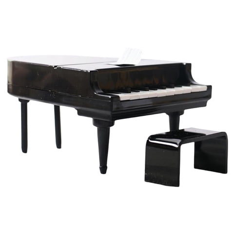 Magideal - Modelo En Miniatura De Casa De Muñecas De Plástico, Modelo De Instrumento Musical De Decoración De Casa De Muñecas Diy Con Partituras: Acceso Negro