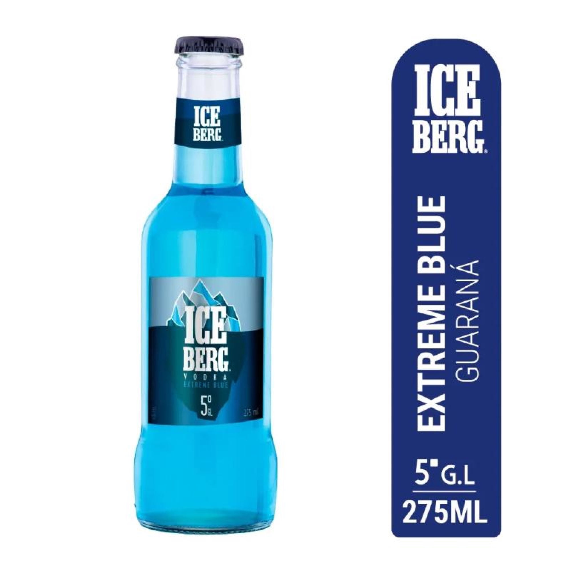 Cóctel Extreme Blue Guaraná 5° Botella 275 ml Iceberg