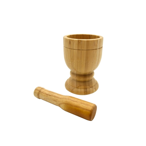 Mortero y maja IMUSA USA Bamboo Small Natural