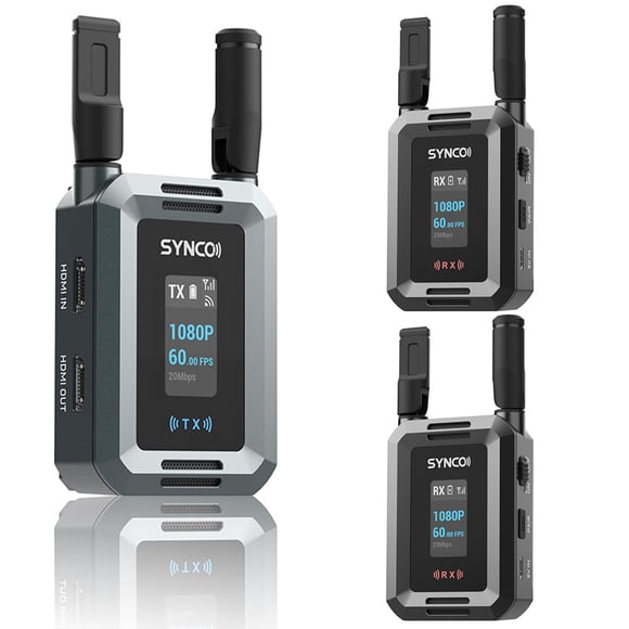 Sistema de transmisión de vídeo inalámbrico SYNCO XVision HD 1080p/60 fps