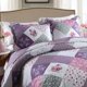 thumbnail image 2 of Juego de ropa de cama HoneiLife tamaño individual 173x218 cm edredón de microfibra morado, 2 of 9