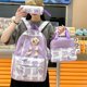 thumbnail image 2 of 3pcs Kawaii Bear Graffiti Print Backpack, Cute Preppy Schoolbag With Lunch Box Bag And Pencil Case, Student Back To School Supplies, 2 of 4