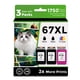 thumbnail image 1 of Cartuchos de tinta Ankink 67XL Black Color Combo, paquete de 3 unidades para HP, 1 of 6