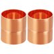 thumbnail image 1 of Uxcell 1-3/8 Pulgadas ID Acoplamientos de Cobre, 2 Piezas Tope de Tubo Enrollado Acoplamiento Recto para Soldadura de Tuberías para HVAC, 1 of 5