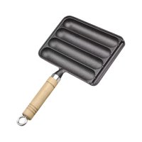 Magideal - Sartén Para Asar , Sartén Para Perros Calientes, Fácil De Limpiar, Casera, Antiadherente, Bricolaje, 4 Cavidades, Waffle, Maíz, Máquina Para Cuadrado