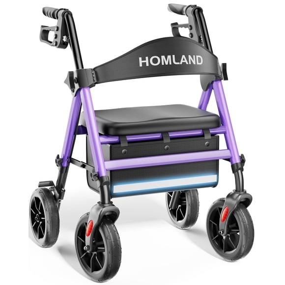 Andador HOMLAND Plegable con Asiento Capacidad 159 kg