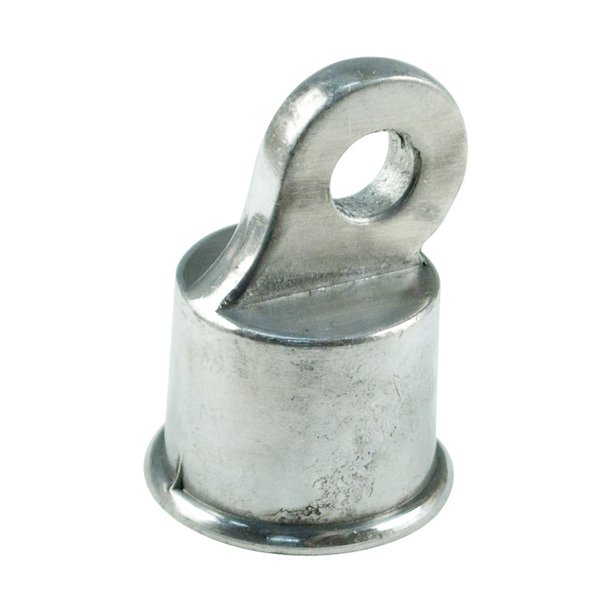 Tapa de extremo de raíl con eslabones de cadena Yardlink, aluminio plateado, paquete de 1 unidad