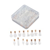Bothyi - 30 Uds Mini Frascos De Botellas De Vidrio Contenedores De Almacenamiento Para Decoración De Recuerdos De Fiesta