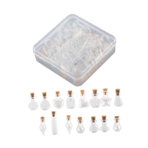Bothyi - 30 Uds Mini Frascos De Botellas De Vidrio Contenedores De Almacenamiento Para Decoración De Recuerdos De Fiesta