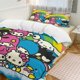 thumbnail image 3 of Hello Kitty and Friends Neon Comforter Twin SizeComforter Set for Kids Girls3Pcs Bedding Set Printed Comforter with 2 PillowcasesDown AlternativeSoft and Lightweight Bed Sheets, 3 of 5