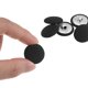 thumbnail image 4 of Uxcell 10pcs 32L Botón Cubierto de Tela de 20mm con Vástago Metálico Redondo para Trajes, Vestidos, Blusas, Negro, 4 of 5