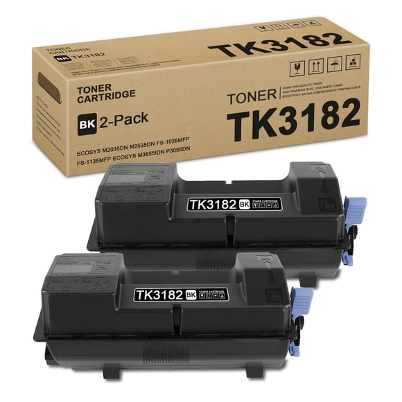 Cartucho de Tóner Negro Myceke TK3182 Paquete de 2, 21,500 Páginas