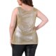 thumbnail image 2 of Agnes Orinda Trajes de Halloween para Mujeres Tallas Grandes Tops de Escuela Universitaria Cuello Redondo Sin Mangas Fiesta Clubwear Holográfico Brillante Metálico Camiseta sin Mangas 1X Champán, 2 of 7