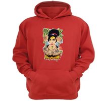 Genérico - Polerón Canguro Amy Winehouse Rojo Talla S Unisex