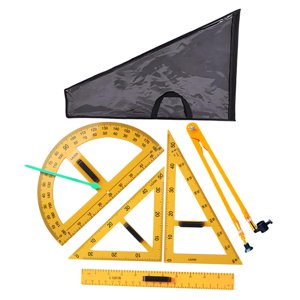 Bothyi - Reglas De Geometría Matemática, Herramienta De Dibujo De Geometría Matemática Para Pizarra De Oficina Escolar, 5 Uds.