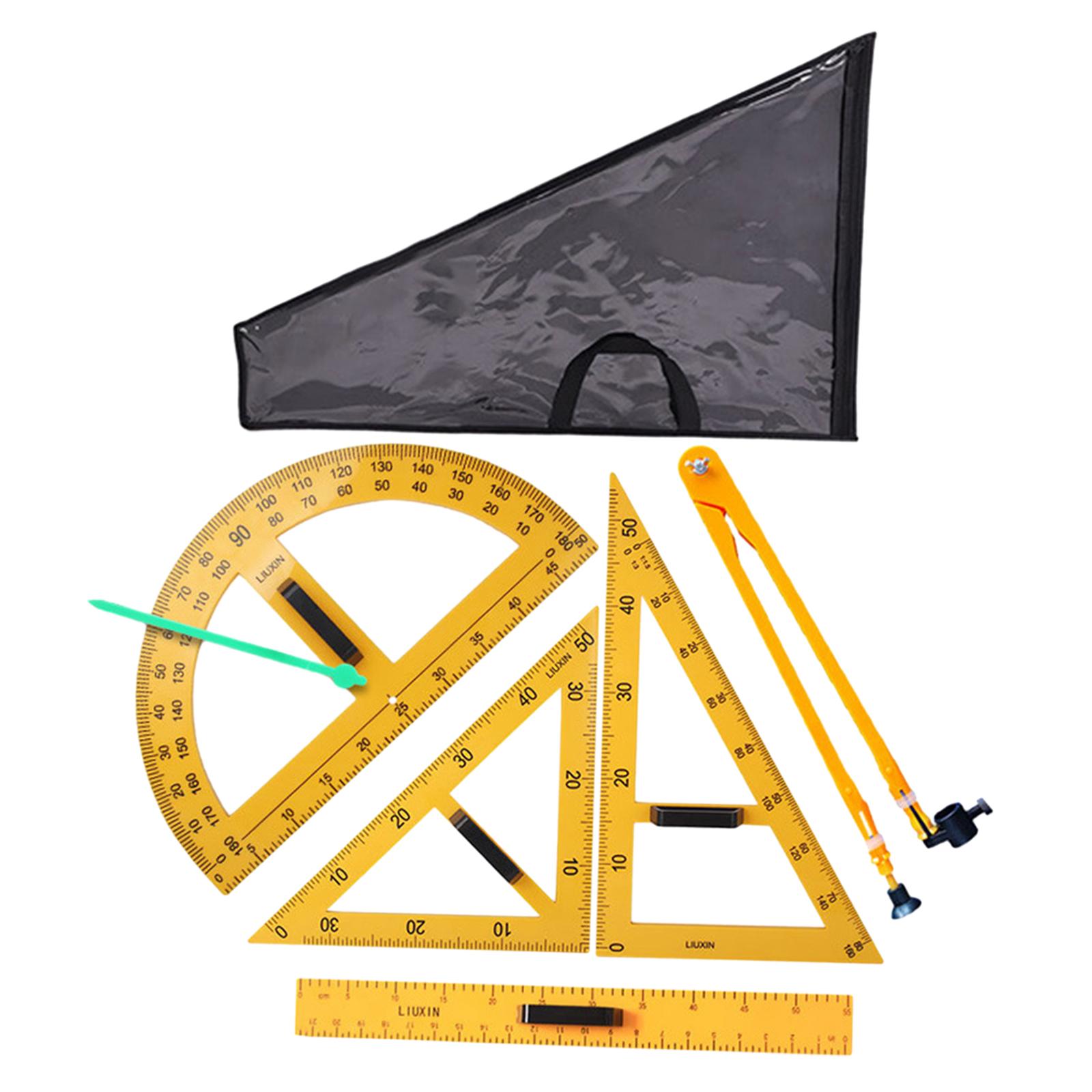 Bothyi - Reglas De Geometría Matemática, Herramienta De Dibujo De Geometría Matemática Para Pizarra De Oficina Escolar, 5 Uds.
