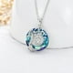 thumbnail image 2 of Collar HESHPAWS Tree of Life con Inicial A-Z Azul, 2 of 3