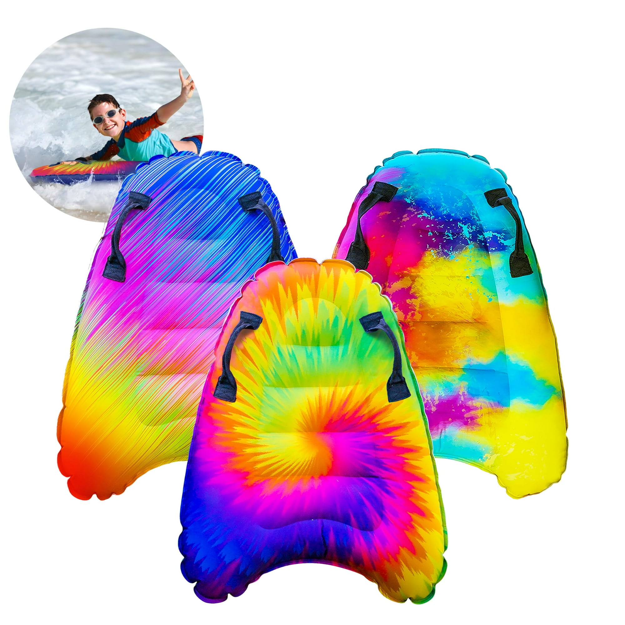Tabla Inflable De Surf Y Bodyboard Jambo Para Niños, Paquete De 3