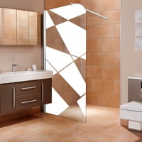 Mampara Fija Curva De Vidrio Joytek Para Baño De 8 Mm 190X90 Cm
