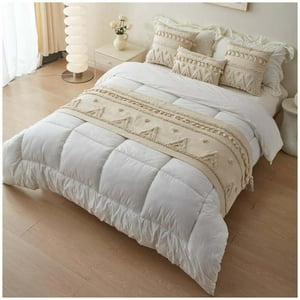Top Lucky - Set Piecera Bordada + 02 Fundas 60X200 Cm Beige1