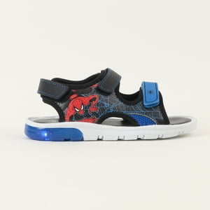 Sandalia Con Luces Niño Negro Escalando Spiderman Marvel