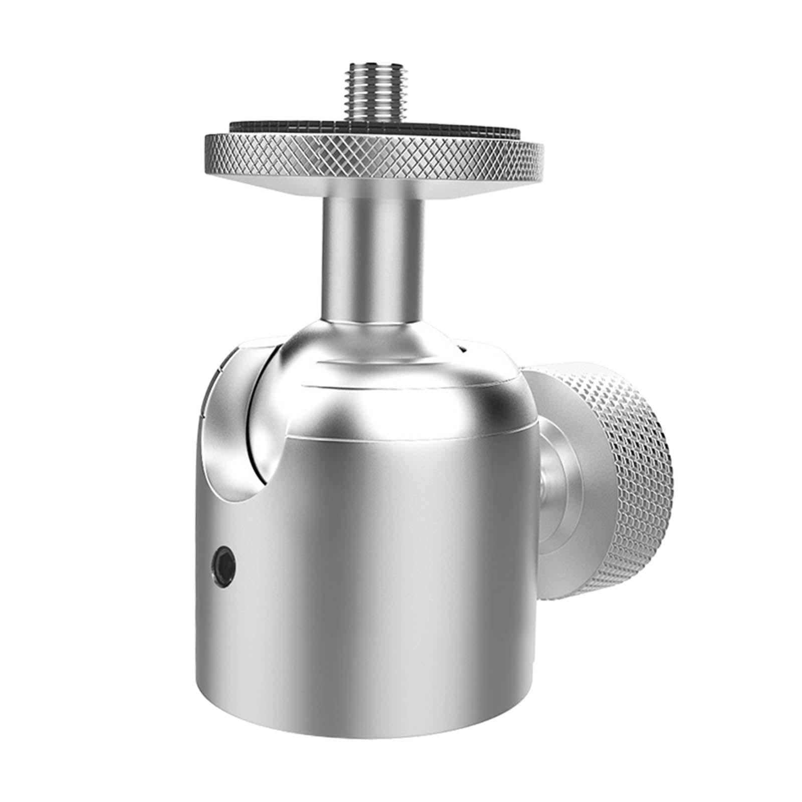 Magideal - Mini Trípode Con Rótula Esférica De Metal, Base Giratoria De 4" Y Adaptador De Rosca Para Luz De Relleno, Accesorio De Fotografía Para Cámaras Ds