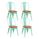 thumbnail image 1 of Pack de 4 Sillas Tolix con asiento de Madera Oscura Walnut - Menta, 1 of 4